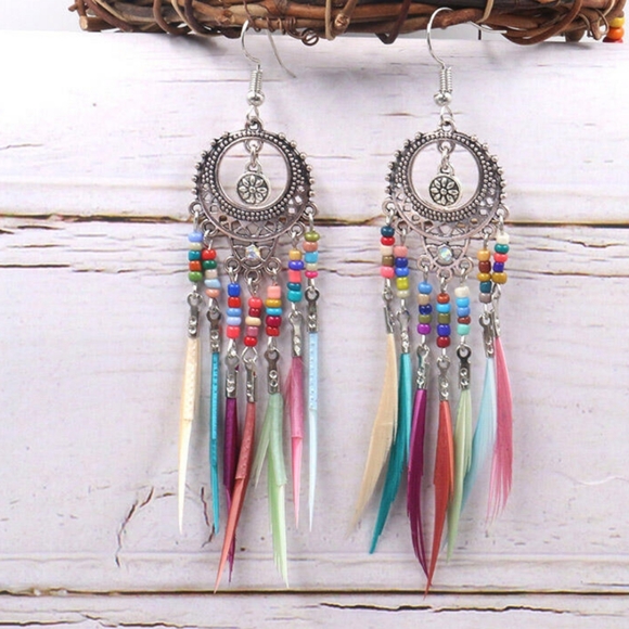 Jewelry - New Dream Catcher Multicolored Earrings